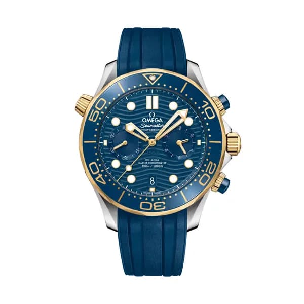 Omega Seamaster 44 mm, acier - or jaune sur bracelet caoutchouc