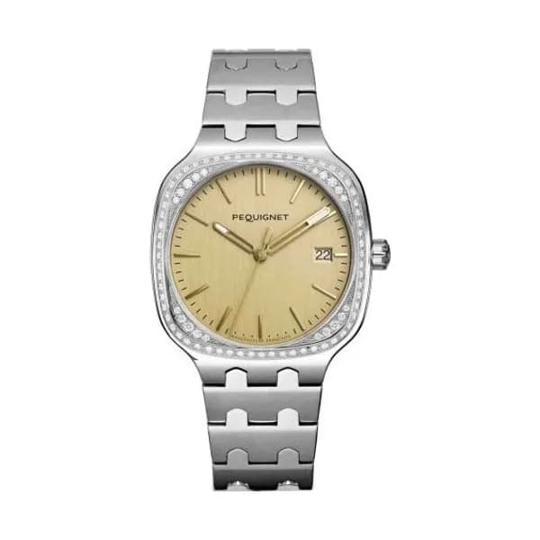 Pequignet Montre Pequignet Manufacture Concorde 84 Diamants - 40mm Automatique Cadran Champagne - 9040429/1
