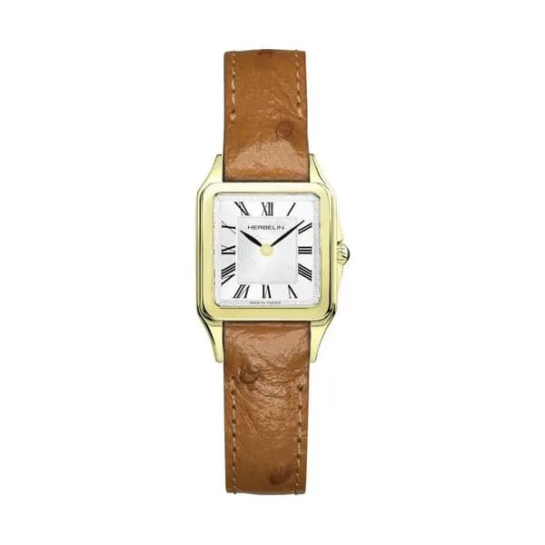 Michel Herbelin Montre Herbelin Collection Luna en Cuir Marron