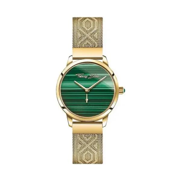 Thomas Sabo Montre Garden Spirit Malachite Dorée WA0365-264-211