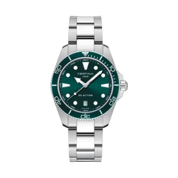 Certina Montre Certina DS Action 40mm Cadran Vert Bracelet Acier