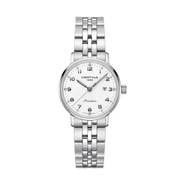 Certina Montre Certina DS Caimano Lady Quartz Cadran Blanc Bracelet Acier