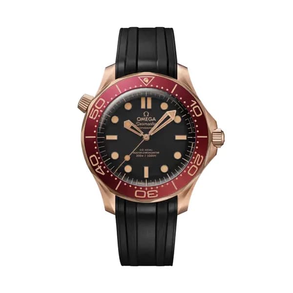 Omega Seamaster 42 mm, Bronze gold sur bracelet caoutchouc