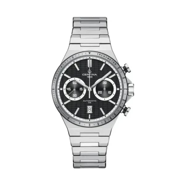 Certina Montre Certina DS-7 Chrono Auto Cadran Noir Bracelet Acier inoxydable