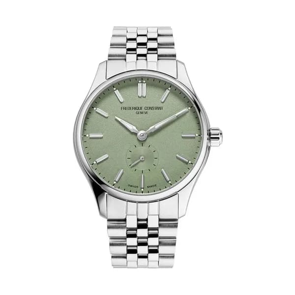 Frédérique Constant Montre Frédérique Constant Classics Index Small Seconds Automatic cadran vert bracelet acier 39 mm