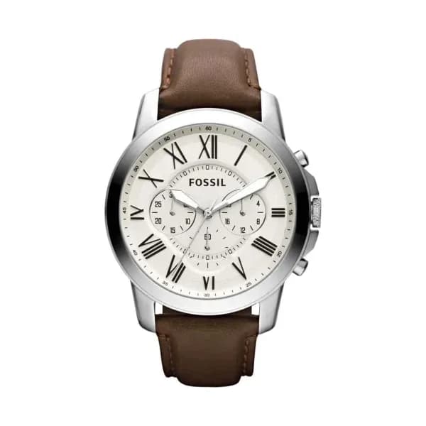 Fossil Montre Analogique Homme Fossil Cuir Marron FS4735