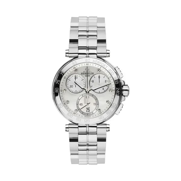 Michel Herbelin Montre Michel Herbelin Newport quartz chronographe cadran nacre bracelet acier 34 mm