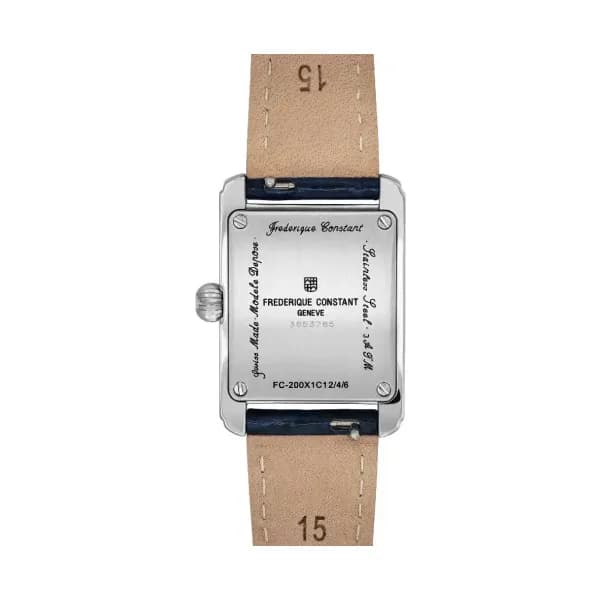 Frédérique Constant Montre Frédérique Constant Classics Carrée Ladies Quartz Cadran Blanc Bracelet Cuir - FC-200MC26