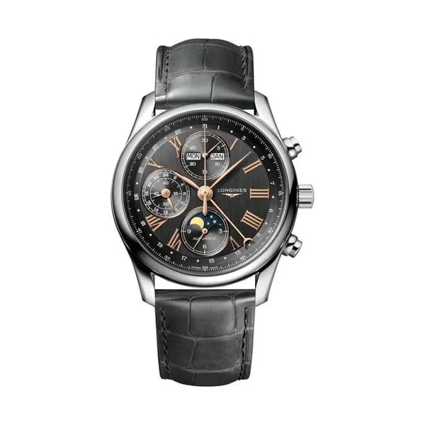 Longines Montre Longines Master Collection automatique cadran anthracite bracelet cuir anthracite 40 mm