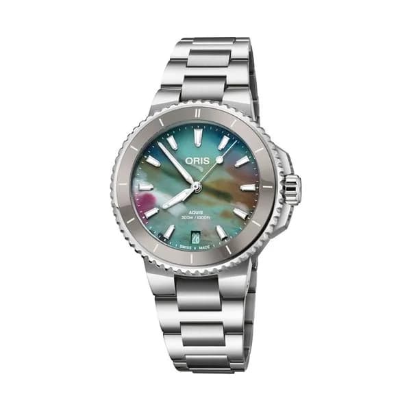 Oris Montre Oris Plongée Aquis Date Upcycle Calibre 733 automatique cadran multi bracelet acier 36,5 mm