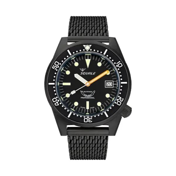 Squale Montre 1521 DLC Black Mesh 1521DLCBK.MEPVD20