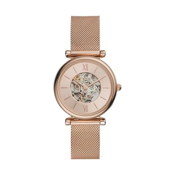 Fossil Montre Automatique Fossil en Acier Doré Rose