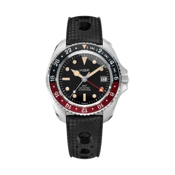 HGP Montre Vintage Automatique Diver GMT 200M "Coke"