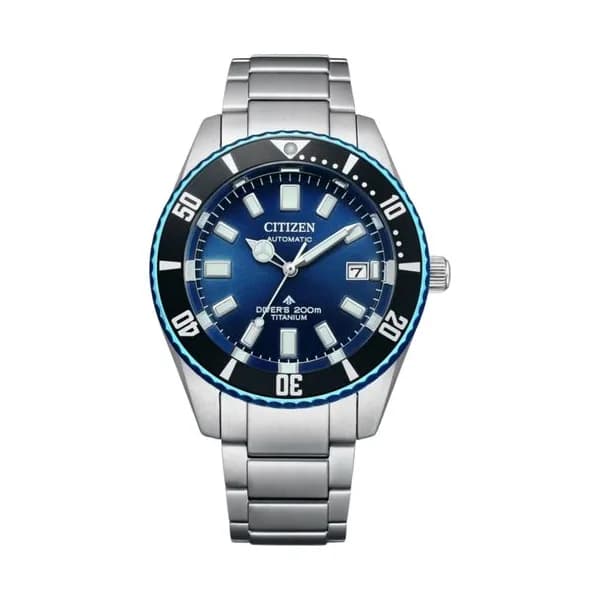Citizen Montre Citizen Promaster Marine Fujitsubo Super Titanium automatique cadran bleu bracelet titane 41 mm