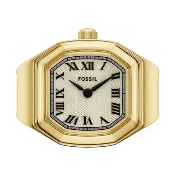 Fossil Montre Fossil Collection Harlow Watch Ring en Acier et PVD Doré