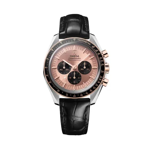 Omega Speedmaster 42 mm, acier - or « Sedna™ » sur alligator