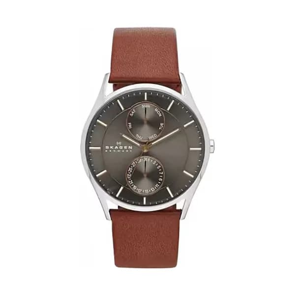 Skagen Montre Homme SKAGEN en Cuir Marron Etanche