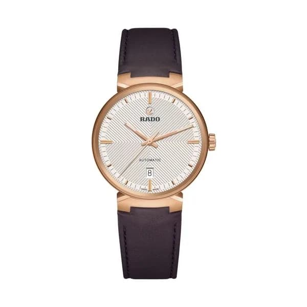 Rado Montre Rado Florence Automatic Automatique Cadran Blanc Bracelet Acier et PVD et Leather 39.0 mm