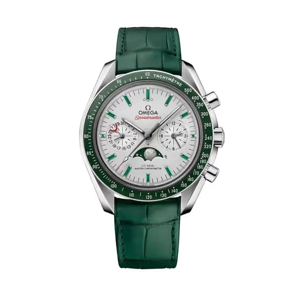 Omega Speedmaster 44,25 mm, platine sur bracelet en cuir
