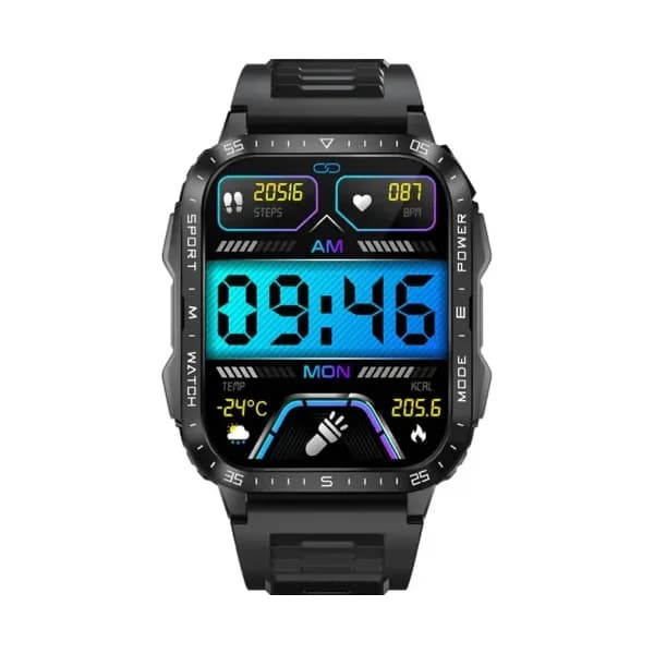 Smarty Montre Connectée Smarty Collection Adventurer en Silicone Noir
