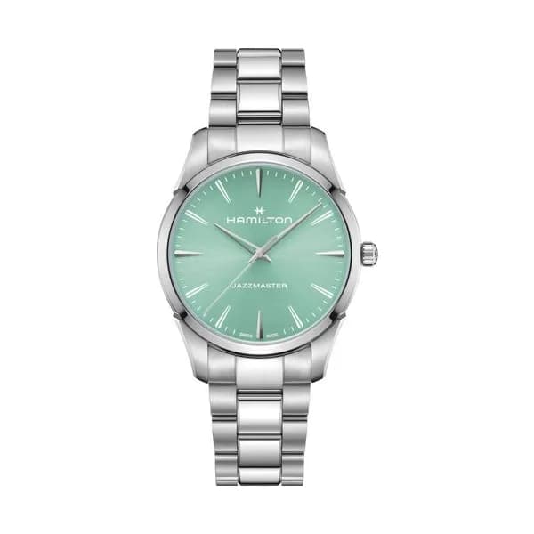 Hamilton Montre Hamilton Jazzmaster Quartz automatique cadran bleu bracelet acier 40 mm