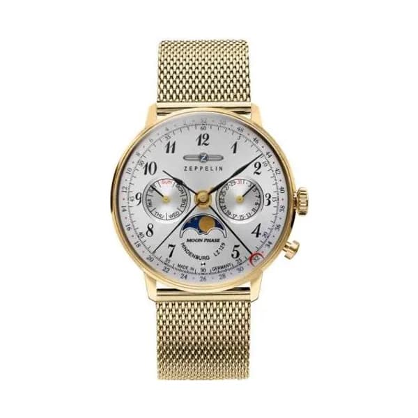 Zeppelin Montre Zeppelin LZ 129 Hindenburg Moonphase Ladies Quartz Cadran Argent - 7039M1