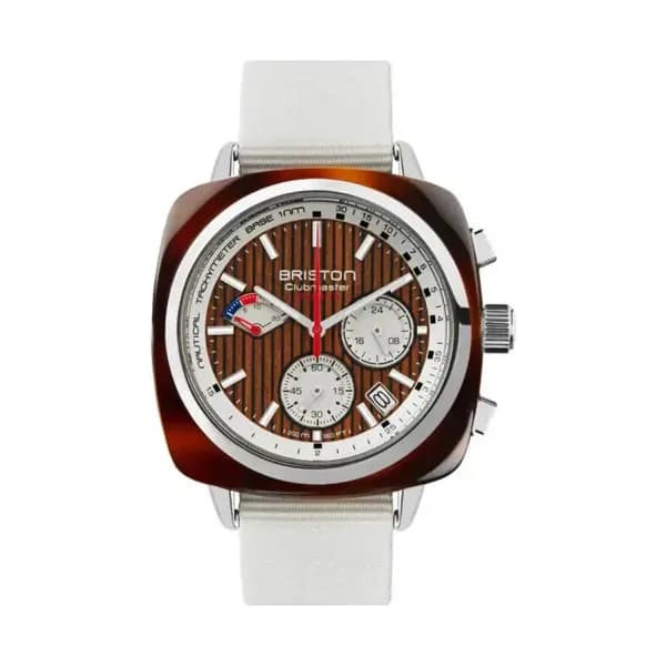 Briston Montre Clubmaster Regatta Chrono Date Bois de Noyer 251542.SA.T.2W.NW