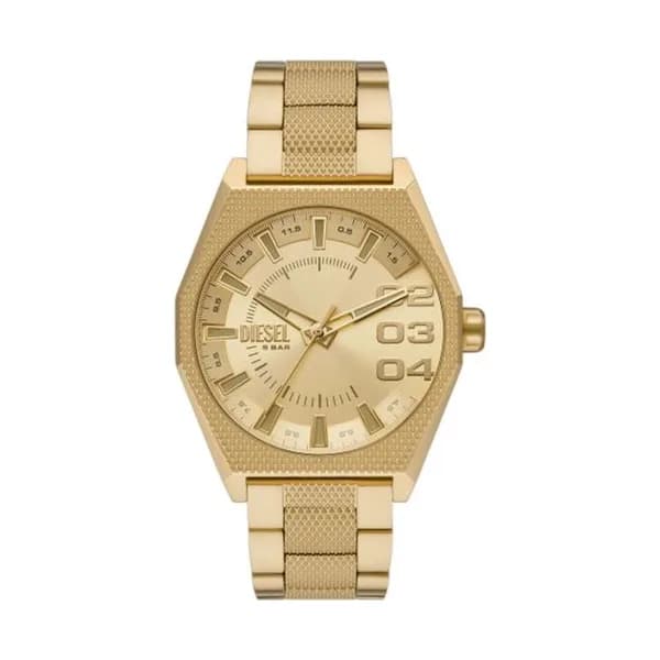 Diesel Montre Diesel Collection Scraper en Acier et PVD Doré