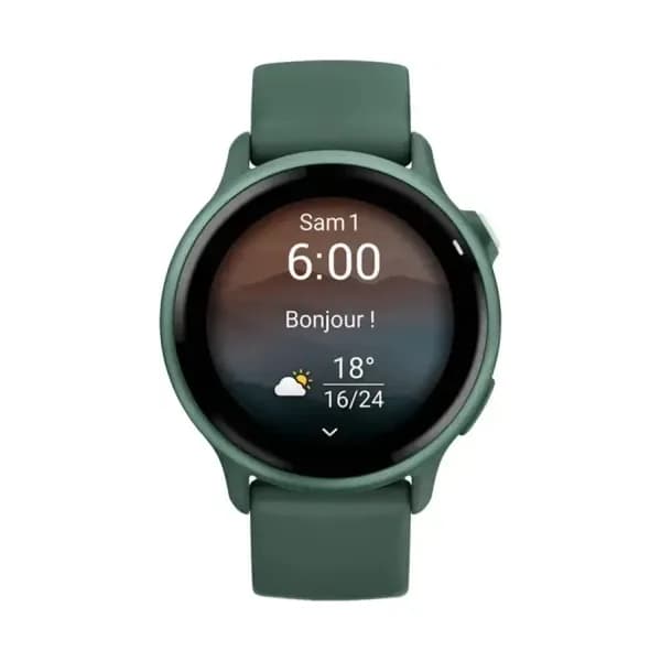 Garmin Montre Garmin Vivoactive 6 Jasper Green Bracelet Vert Sapin