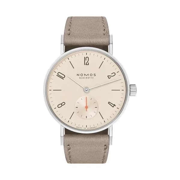 Nomos Montre NOMOS Tangente 33 mécanique cadran champagne bracelet cuir beige 32,8 mm