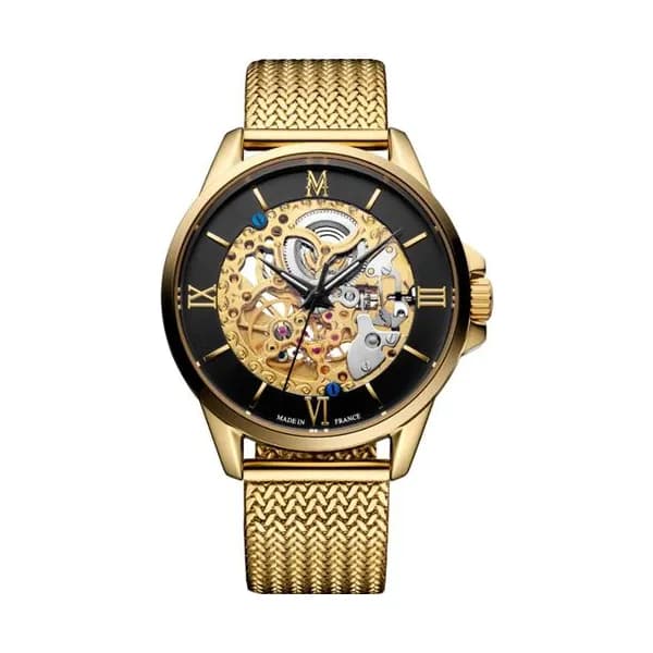 Montignac Montre Automatique Montignac Collection Rond en Acier et PVD Doré