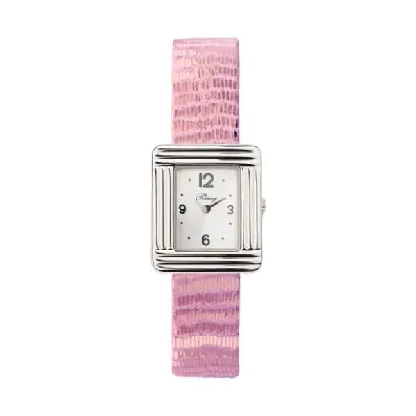 Poiray Montre Poiray Ma Première Mini Acier Cadran 4CA Bracelet Chèvre Rose