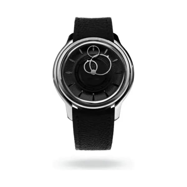 Beaubleu Montre Beaubleu la Pièce n°2 Noir Bracelet Cuir Noir Grainé