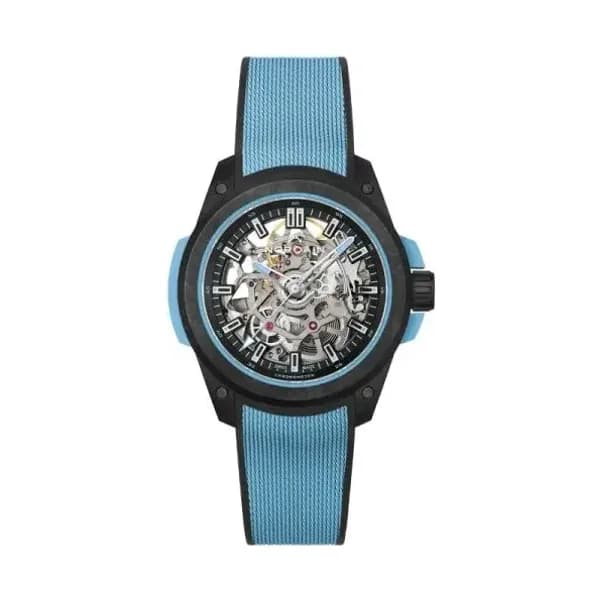 NORQAIN Montre Norqain Wild One Skeleton 39mm Sky Blue Bracelet Caoutchouc