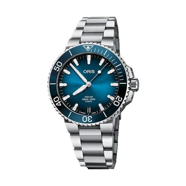 Oris Montre Oris Aquis Date Calibre 400 automatique cadran bleu bracelet acier 41,5 mm