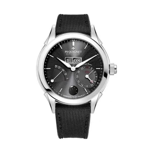 Pequignet Montre Pequignet Rue Royale GMT Automatique Cadran Gris anthracite - 9010943-Cordura