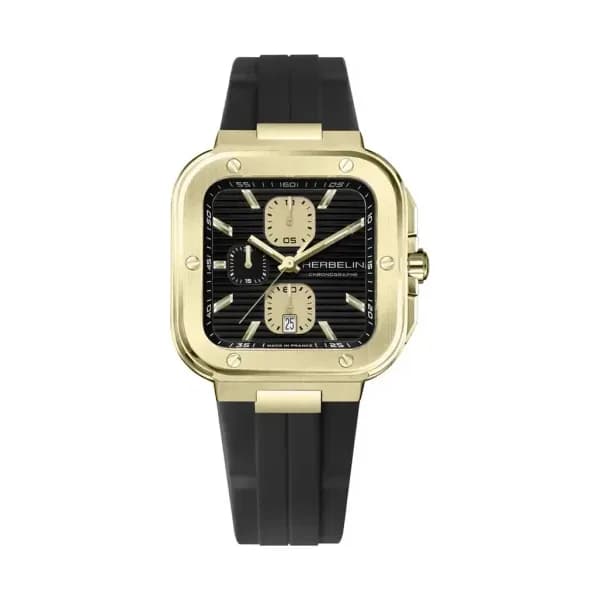 Michel Herbelin Montre Herbelin Cap Camarat Square Chronograph Homme Quartz Plongée - 35646P1N14CA