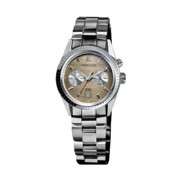 March LA.B Montre MARCH LA.B Agenda Supra Automatique Cadran Shelter Bracelet Acier