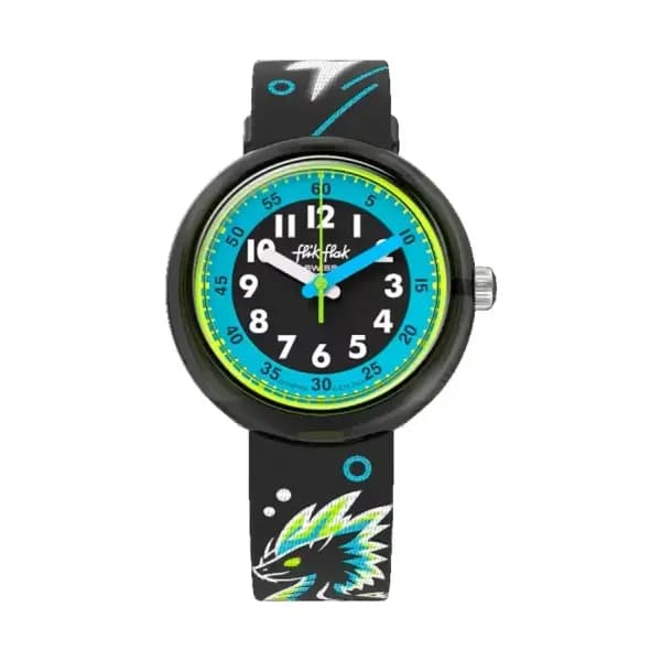 Flik Flak Montre Flik Flak Collection Mystic Dragon en Biosource Noir