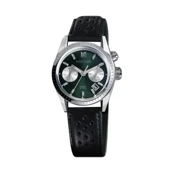 March LA.B Montre MARCH LA.B Agenda Automatique Cadran Forest Bracelet Buffle