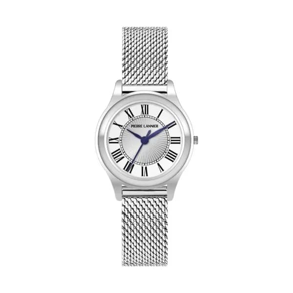 Pierre Lannier Montre quartz Femme Pya Blanc, Argenté