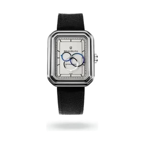 Beaubleu Montre Beaubleu Ecce Figura Alba Bracelet Cuir Noir