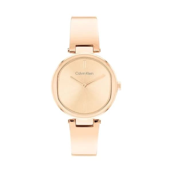 Calvin Klein Montre Calvin Klein Collection Sculptural CK Elevadted en Acier et PVD Doré Rose