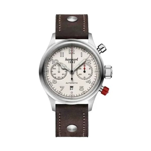 Hanhart Montre Hanhart Pioneer TwinControl off-white Automatique diamètre 42 mm- 720.200-0110
