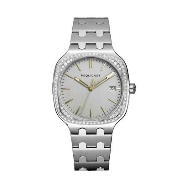 Pequignet Montre Pequignet Manufacture Concorde 84 Diamants - 40mm Automatique Cadran Argent - 9040339/1