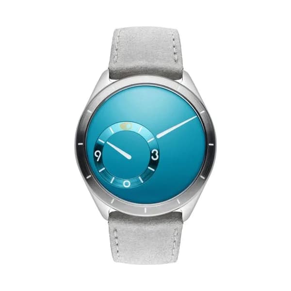 Ressence Montre Ressence TYPE 9 Aqua titane automatique cadran bleu bracelet cuir 39 mm