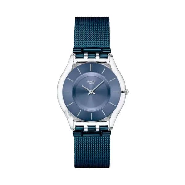 Swatch Montre Swatch Collection Cool Skies en Acier et PVD Bleu