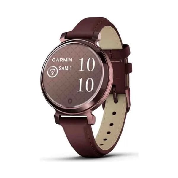 Garmin Montre Garmin Lily Classic Dark Bronze avec bracelet en cuir acajou 35,5 mm- 010-02839-03
