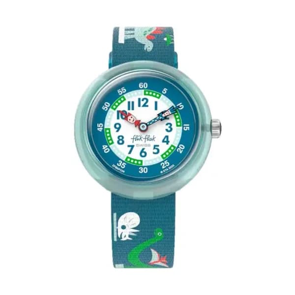 Flik Flak Montre Flik Flak Collection Living History en Biosource Bleu
