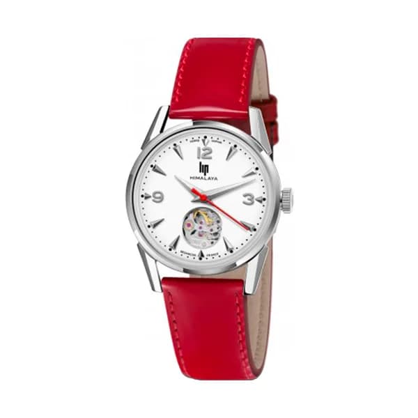 Lip Montre Automatique Lip Collection Himalaya en Cuir Rouge